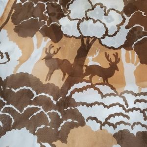 Vintage Scarf with Deer